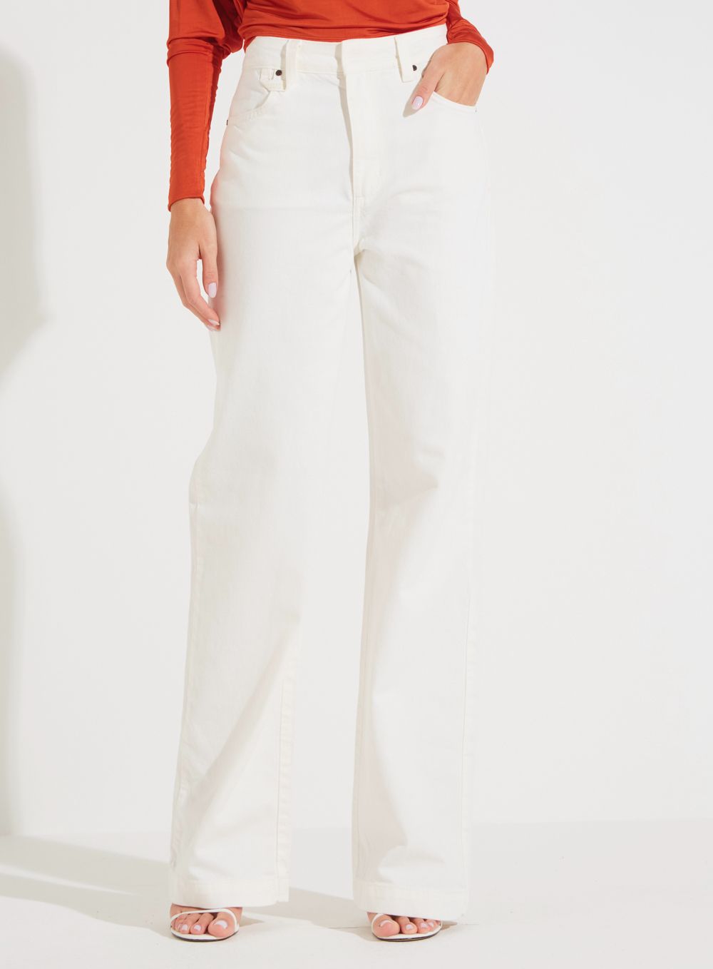 Calça Sarja Off White Alfaiataria
