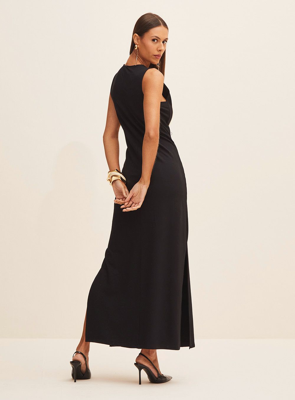 Vestido Longo com Bordado FORUM