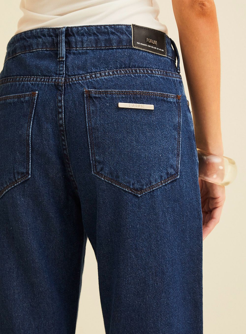 Calça Jeans Raquel Wide Leg Forum Índigo Escuro