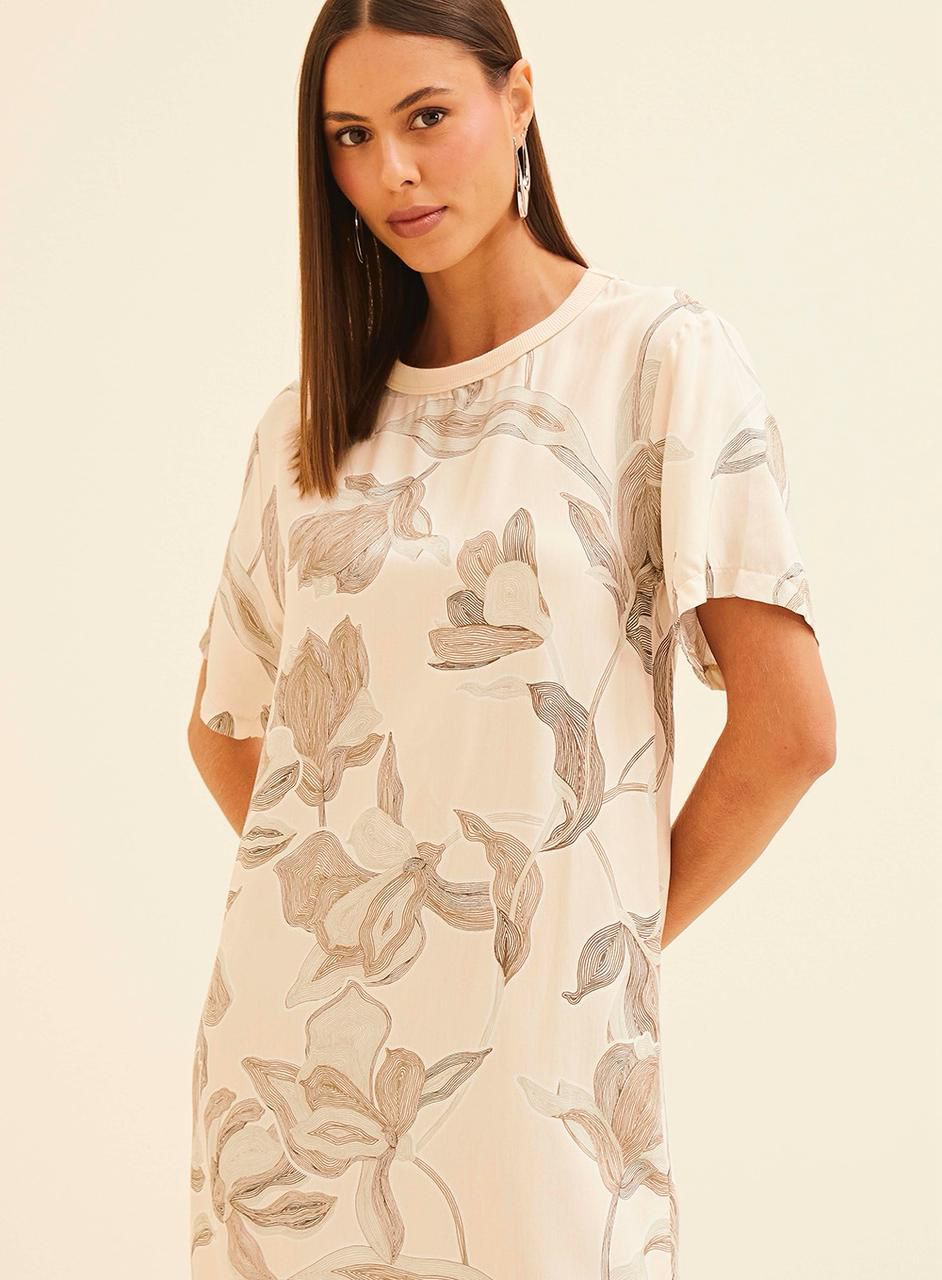 Vestido Reto Estampado