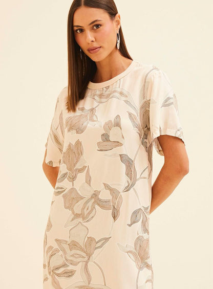 Vestido Reto Estampado