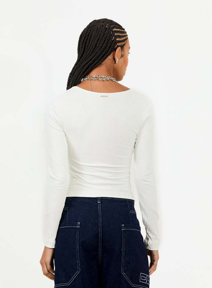 Blusa Canelada com Transpasse CLC